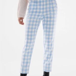 zara high waisted gingham pants